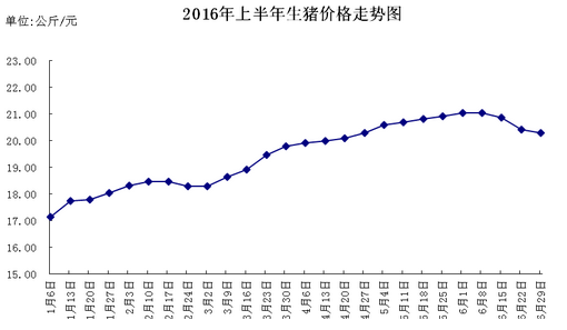 2016年上半年生豬價格情況及后期走勢分析